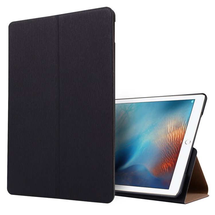 Bark Skin Series PU Leather Stand Tablet Cover Case for iPad Pro 10.5-inch - Black-1