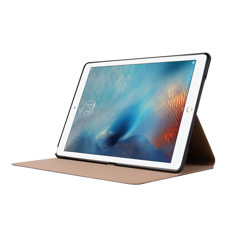 Bark Skin Series PU Leather Stand Tablet Cover Case for iPad Pro 10.5-inch - Black-5