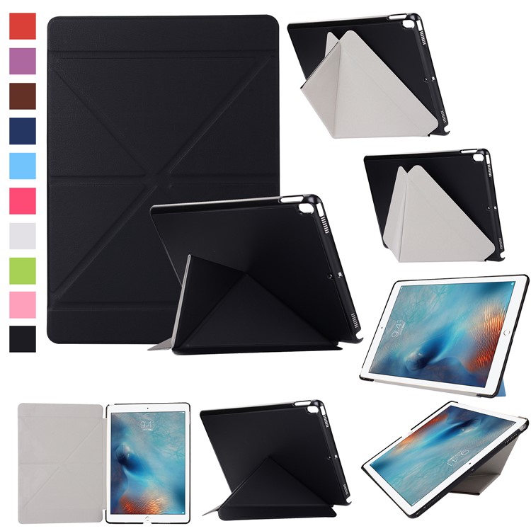 Origami Stand Smart Leather Flip Case for iPad Pro 10.5-inch (2017) - Black-1
