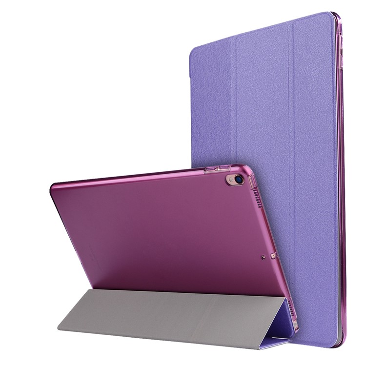 Astuccio Pieghevole Tricolore Astuccio In Pelle Per Ipad Pro 10,5 Pollici (2017) - Viola-1