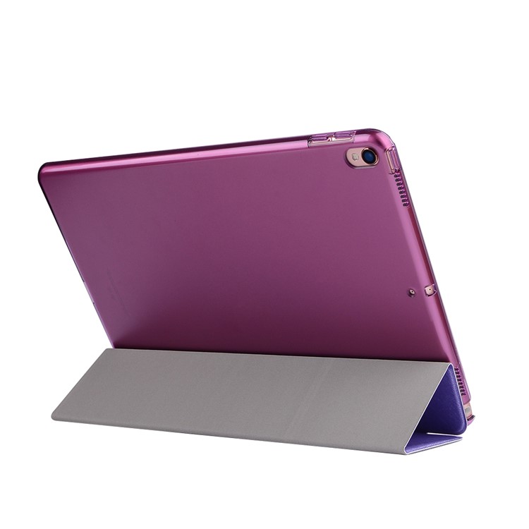 Astuccio Pieghevole Tricolore Astuccio In Pelle Per Ipad Pro 10,5 Pollici (2017) - Viola-3