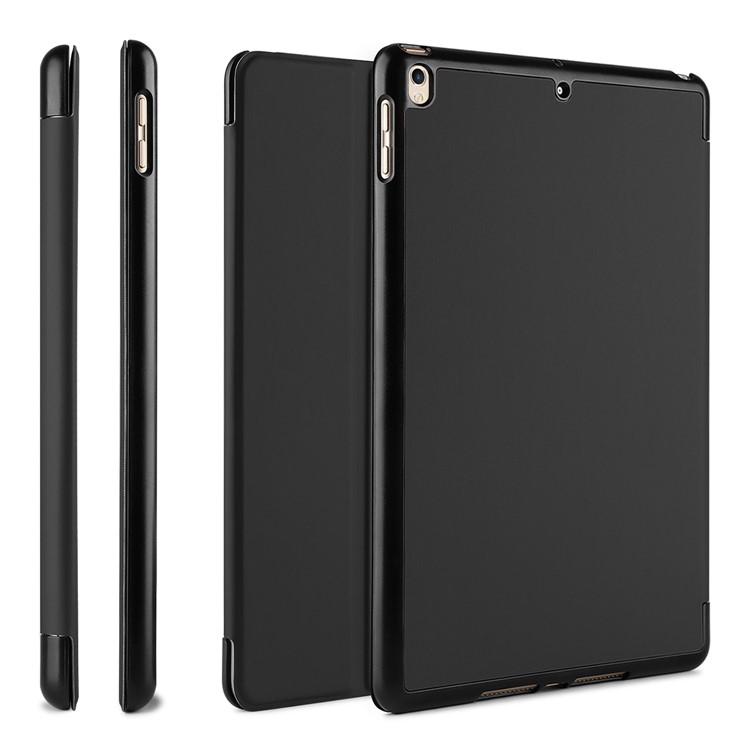 Auto-wake/sleep Tri-fold Stand Protective Leather Cover for iPad Pro 10.5-inch - Black-10