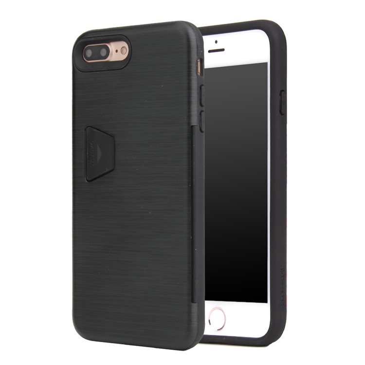 MOLAN CANO PC+TPU Hybrid Card Bumper Phone Casing for iPhone 7 Plus 5.5 Inch - Black-1