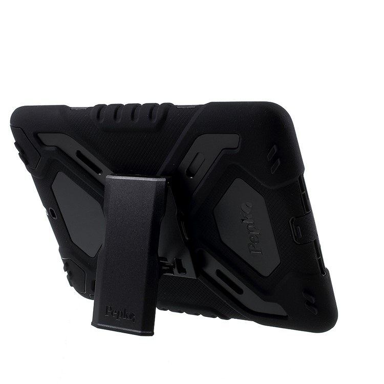 PEPKOO Spider Series PC + Silicone Heavy Duty Case Cover for iPad 9.7-inch (2017) - Black-4