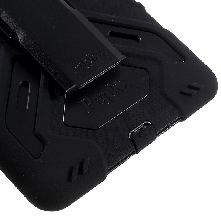 PEPKOO Spider Series PC + Silicone Heavy Duty Case Cover for iPad 9.7-inch (2017) - Black-8