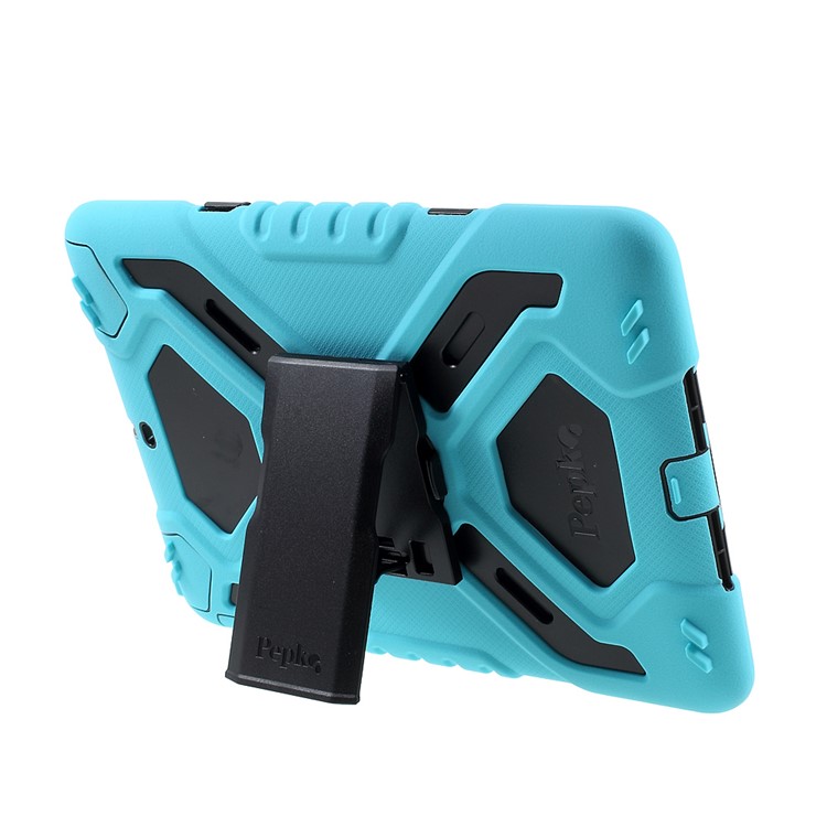 PEPKOO for iPad 9.7 (2018) / 9.7 (2017) Spider Series Heavy Duty PC + Silicone Tablet Case - Black / Blue-6