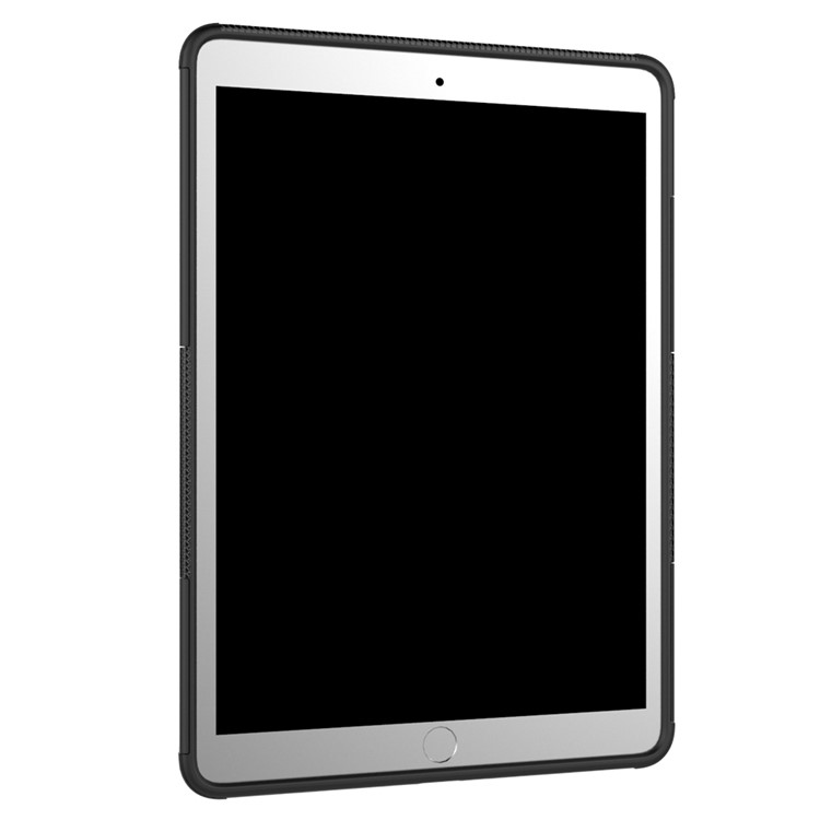 For iPad Pro 10.5-inch (2017) Tyre Pattern Kickstand PC + TPU Hybrid Case - Black-12