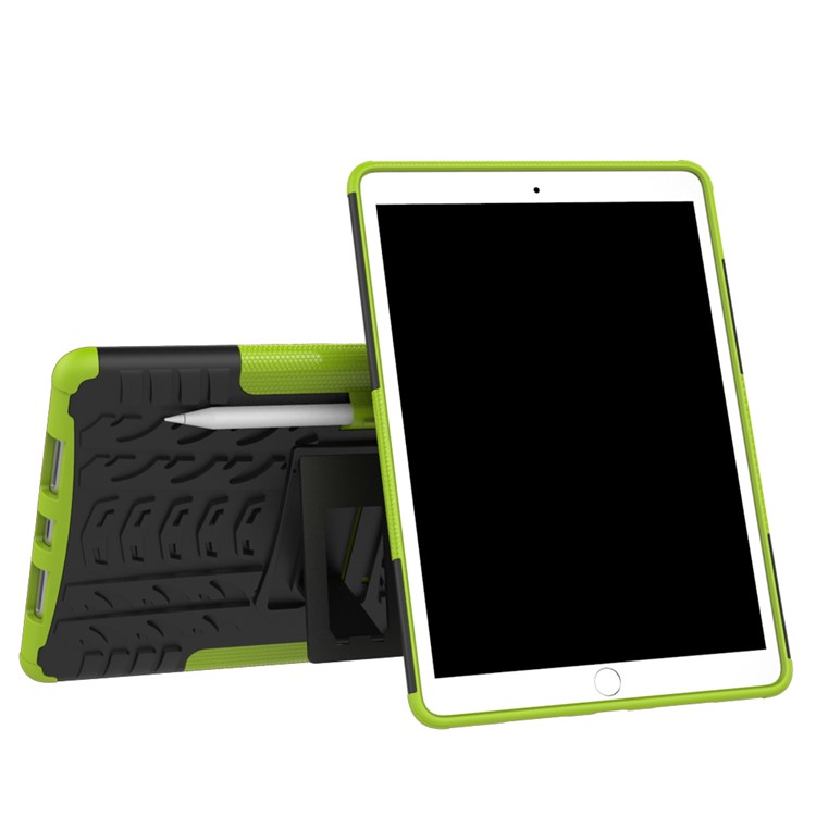 Caso de Protetor PC + PC + TPU de 2-em-1 Com Kickstand Para Ipad Air 10.5 (2019) / Pro 10.5 (2017) - Verde-2