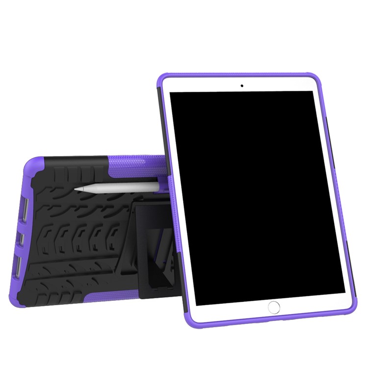 2-in-1 Tyre Pattern Kickstand PC + TPU Combo Protective Cover for iPad Air 10.5 (2019) / Pro 10.5 (2017) - Purple-2