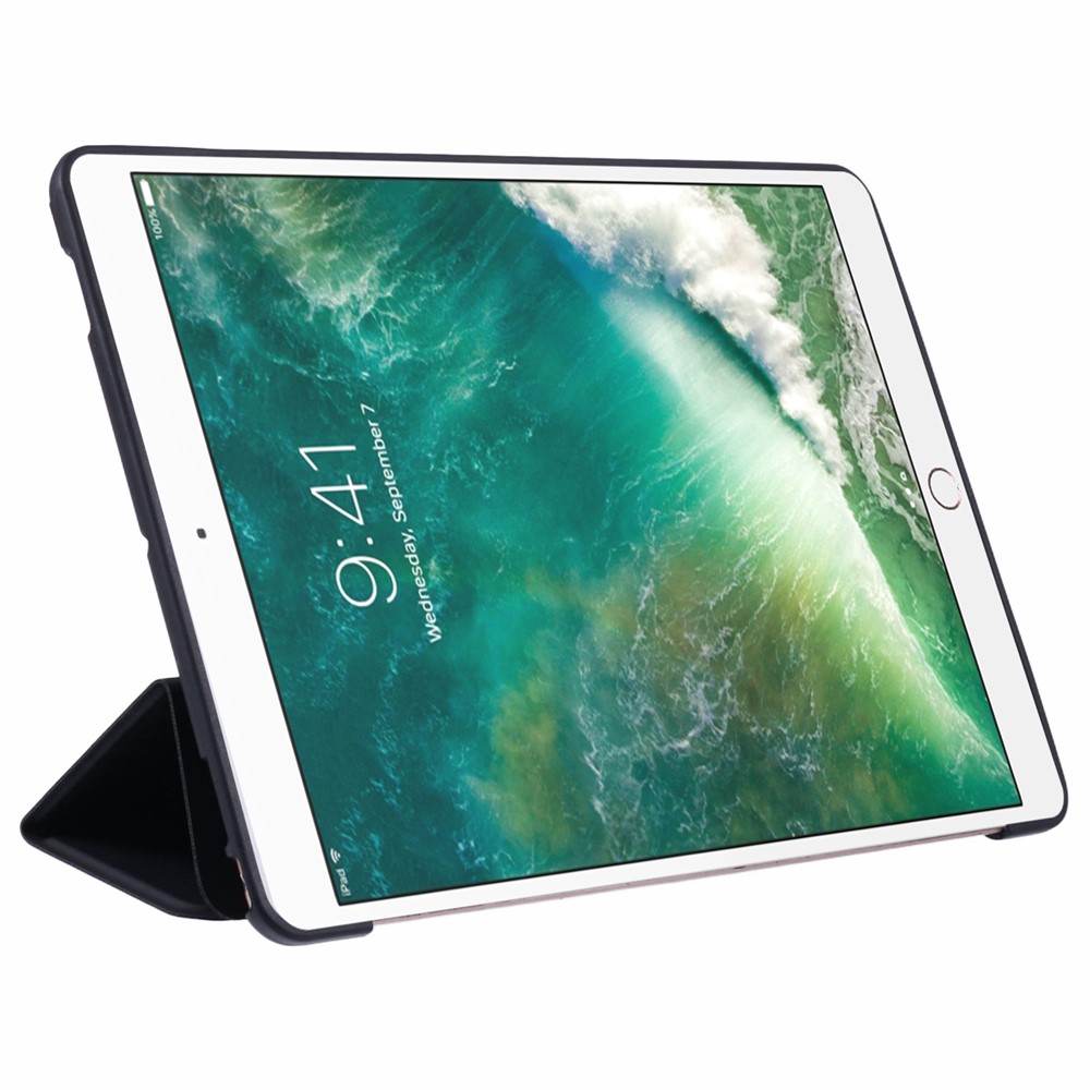 Tri-fold Stand Leather Smart Case for iPad Pro 10.5 (2017) - Black-2