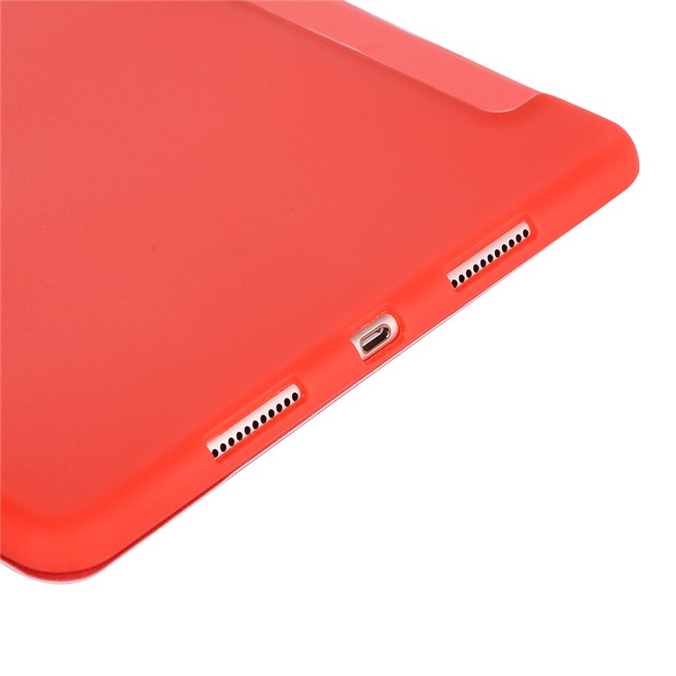 Cubierta Inteligente De Cuero Triple Plegable Para IPad Air 10.5 (2019) / Pro 10.5 (2017) - Rojo