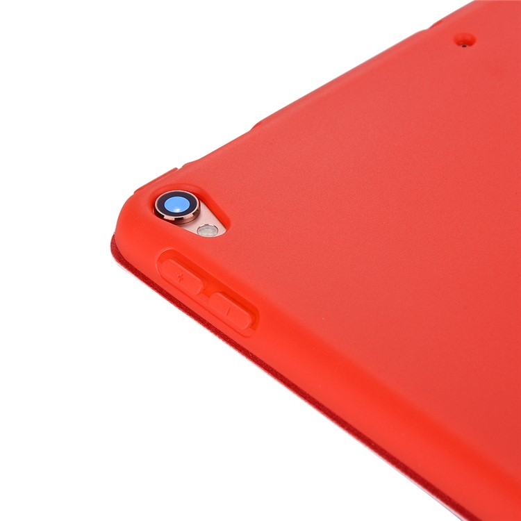 Cubierta Inteligente De Cuero Triple Plegable Para IPad Air 10.5 (2019) / Pro 10.5 (2017) - Rojo