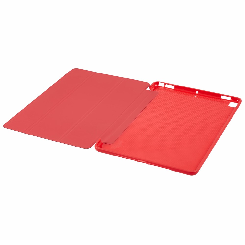 Tri-fold Stand Leather Smart Cover for iPad Air 10.5 (2019)/Pro 10.5 (2017) - Red-4