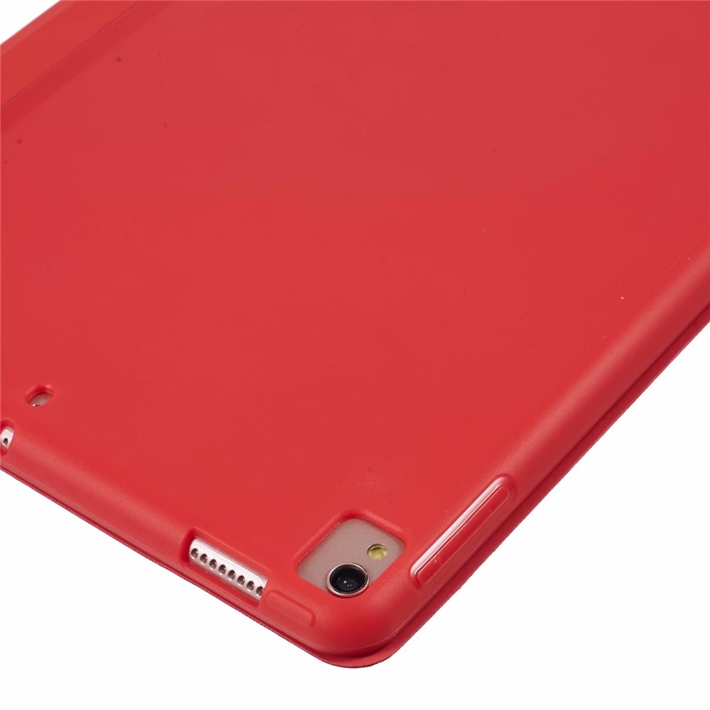 Cubierta Inteligente De Cuero Triple Plegable Para IPad Air 10.5 (2019) / Pro 10.5 (2017) - Rojo