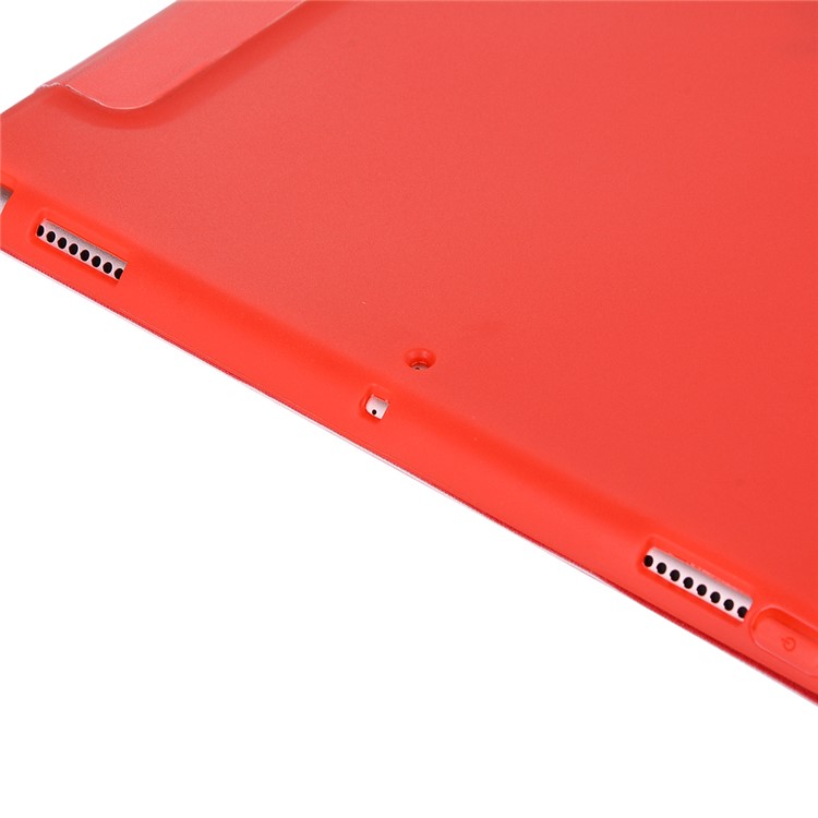 Cubierta Inteligente De Cuero Triple Plegable Para IPad Air 10.5 (2019) / Pro 10.5 (2017) - Rojo