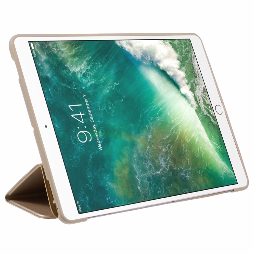 Smart Leather Tablet Cover with Tri-fold Stand for iPad Air 10.5 (2019)/Pro 10.5 (2017) - Gold-2