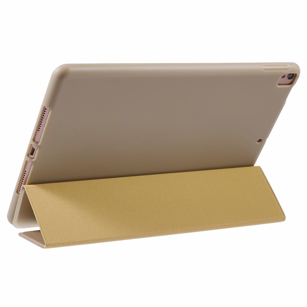 Smart Leather Tablet Cover with Tri-fold Stand for iPad Air 10.5 (2019)/Pro 10.5 (2017) - Gold-3