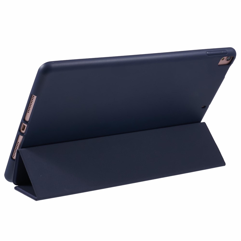 Protective Leather Smart Case Tri-fold Stand Shell for iPad Air 10.5 (2019)/Pro 10.5 (2017) - Dark Blue-3