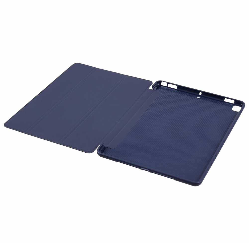 Protective Leather Smart Case Tri-fold Stand Shell for iPad Air 10.5 (2019)/Pro 10.5 (2017) - Dark Blue-4