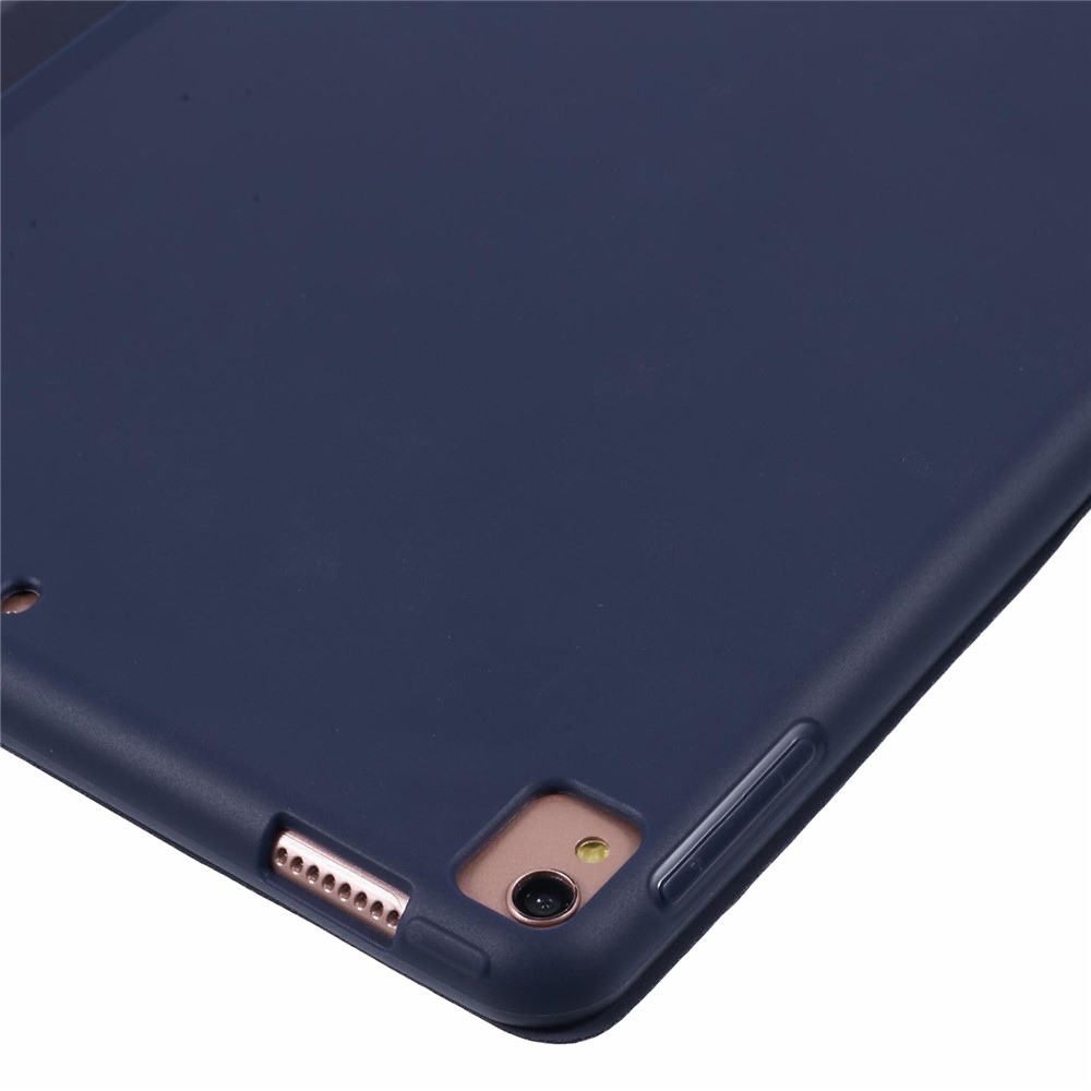 Protective Leather Smart Case Tri-fold Stand Shell for iPad Air 10.5 (2019)/Pro 10.5 (2017) - Dark Blue-6
