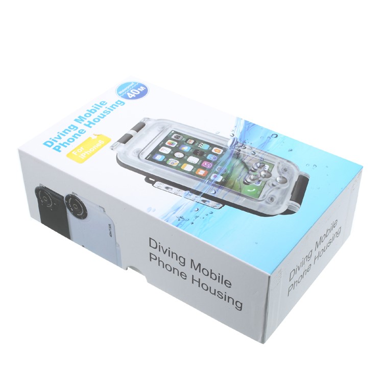 MEIKON IPX8 40m/130ft Underwater Waterproof Diving Case for iPhone 6s 6 4.7 inch - White-13