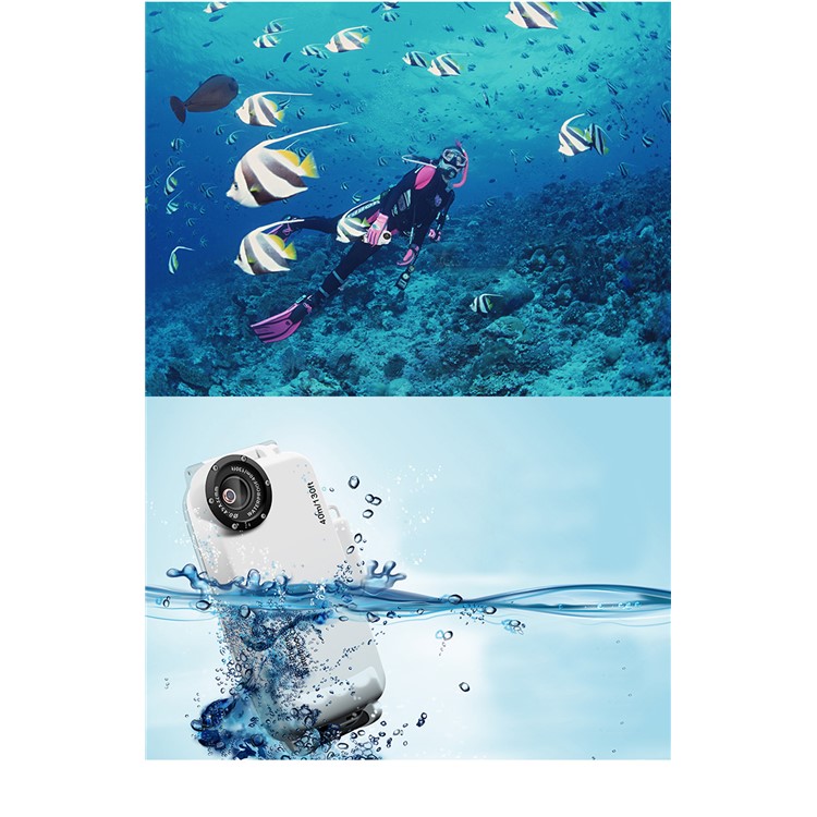 MEIKON IPX8 40m/130ft Underwater Waterproof Diving Case for iPhone 6s 6 4.7 inch - White-3