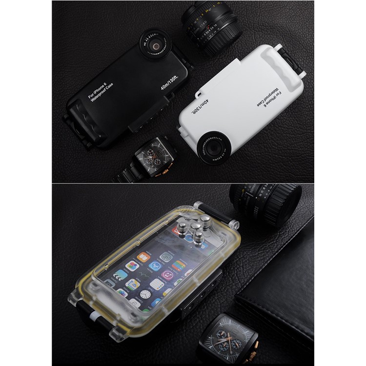 MEIKON IPX8 40m/130ft Underwater Waterproof Diving Case for iPhone 6s 6 4.7 inch - White-8