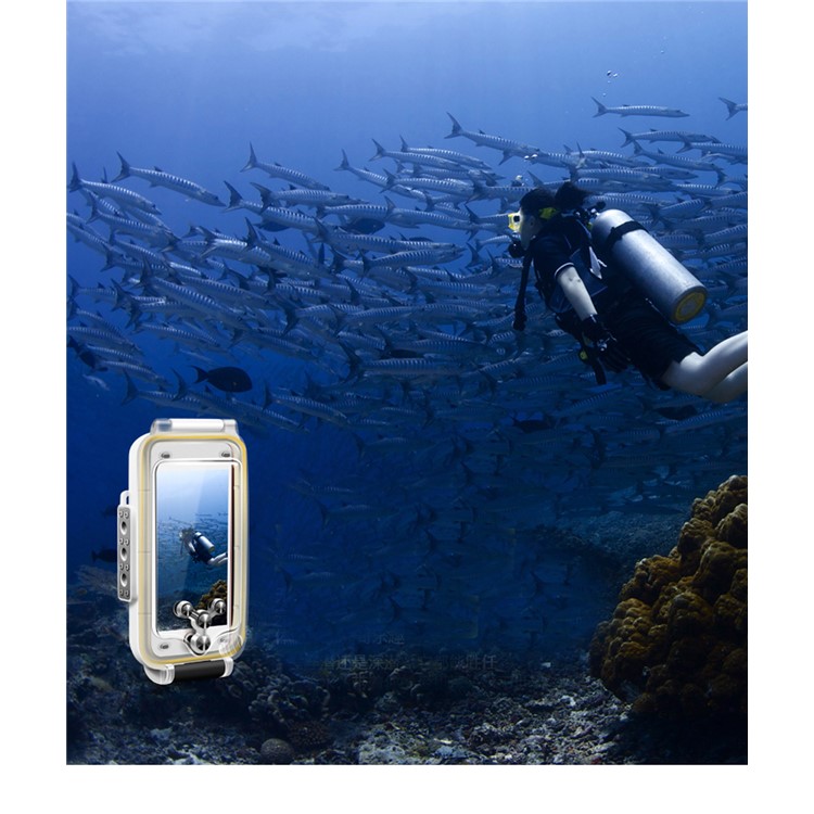 MEIKON IPX8 40m/130ft Underwater Diving Waterproof Case for iPhone 7 Plus 5.5 inch - White-11