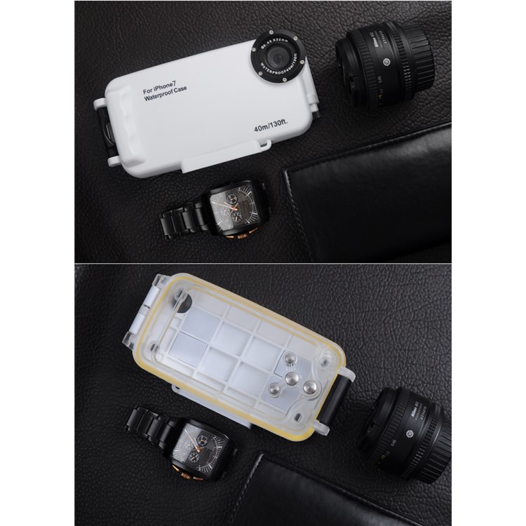 MEIKON IPX8 40m/130ft Underwater Diving Waterproof Case for iPhone 7 Plus 5.5 inch - White-16