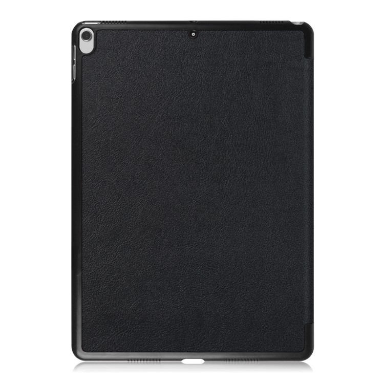 For iPad Pro 10.5 (2017) Smart Leather Wallet Tri-fold Stand Protective Cover - Black-3