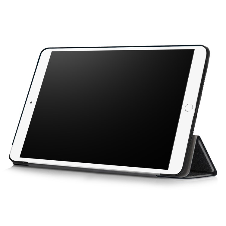 For iPad Pro 10.5 (2017) Smart Leather Wallet Tri-fold Stand Protective Cover - Black-4