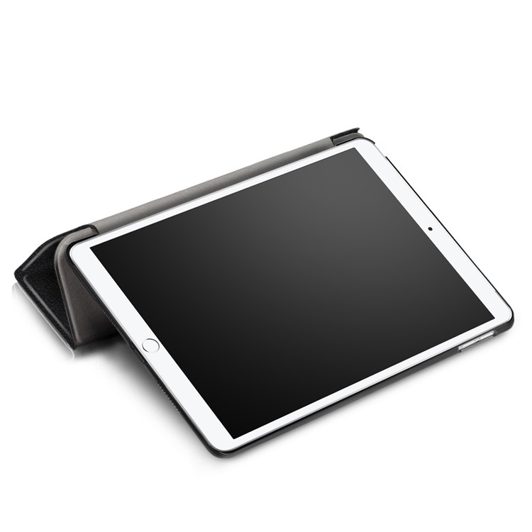 For iPad Pro 10.5 (2017) Smart Leather Wallet Tri-fold Stand Protective Cover - Black-6