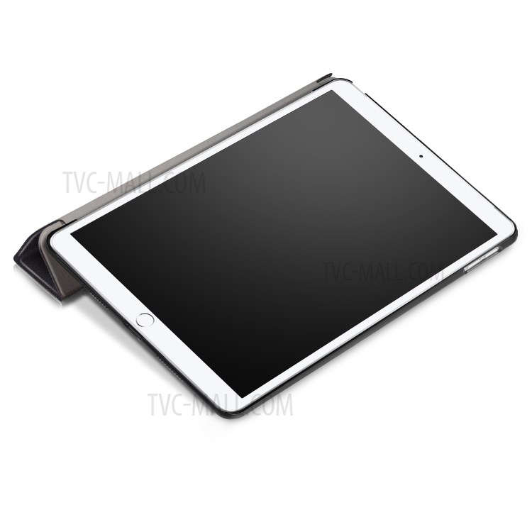 For iPad Pro 10.5 (2017) Smart Leather Wallet Tri-fold Stand Protective Cover - Black-8