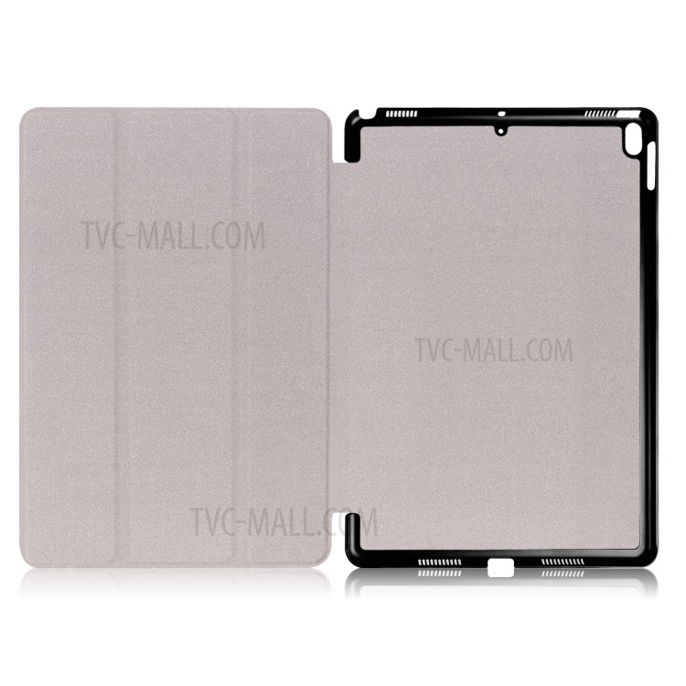 For iPad Pro 10.5 (2017) Smart Leather Wallet Tri-fold Stand Protective Cover - Black-9