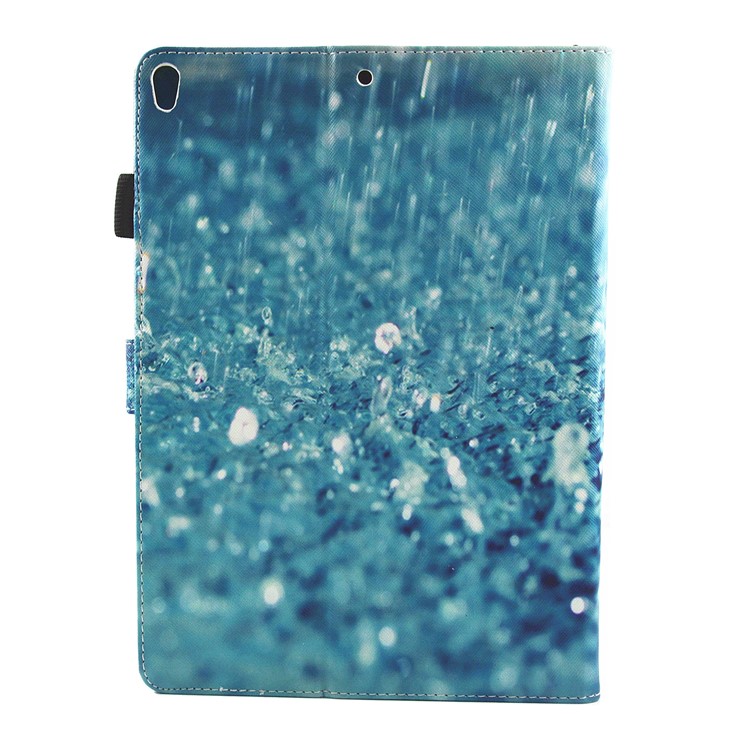 Smart Pattern Printing Stand Card Slot Leather Tablet Case for iPad Pro 10.5-inch (2017) - Raindrops-3