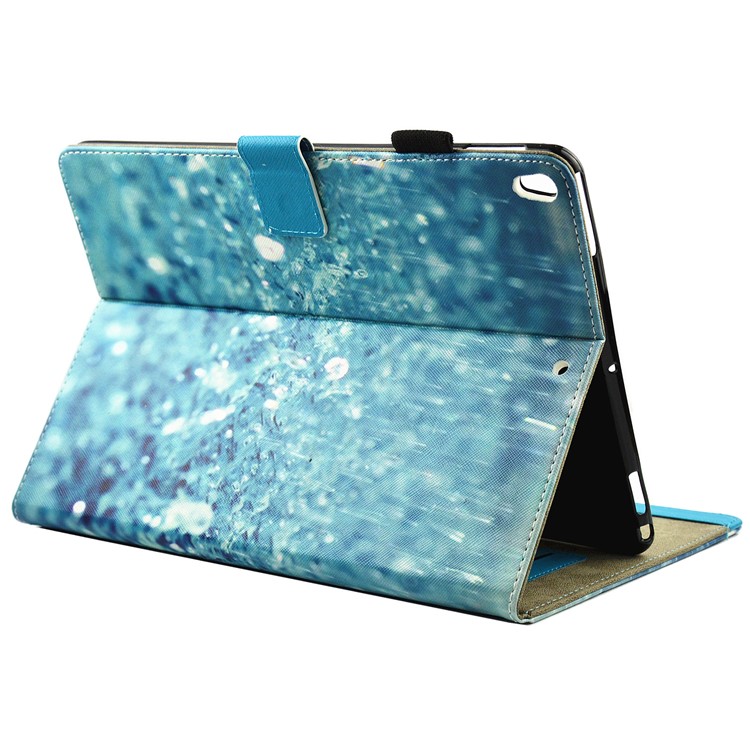 Smart Pattern Printing Stand Card Slot Leather Tablet Case for iPad Pro 10.5-inch (2017) - Raindrops-5
