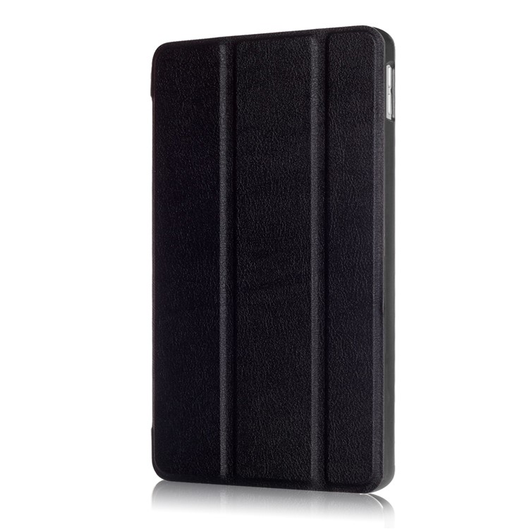 Litchi Texture Auto-wake/sleep Tri-fold Stand Protective Leather Cover for iPad 9.7 (2018) / 9.7 (2017) - Black-4