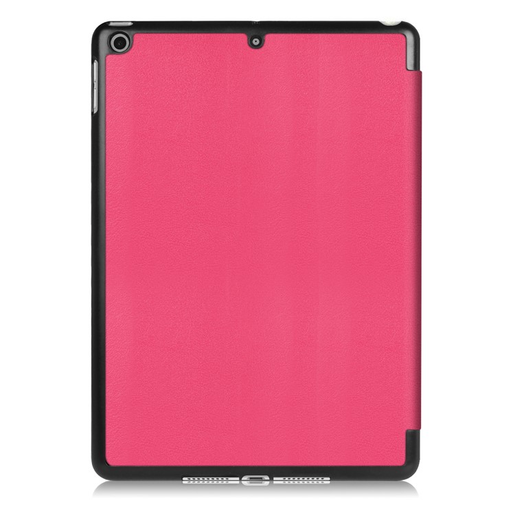 Litchi Texture Auto-wake/sleep Tri-fold Stand Protective Leather Case for iPad 9.7 (2018) / 9.7 (2017) - Rose-3