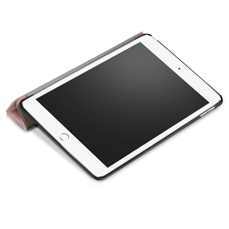 litchi ordito auto-wake/sleep tri-Pieghevole Shell in pelle protettiva per iPad 9.7(2017) - alzarsi aureo-7