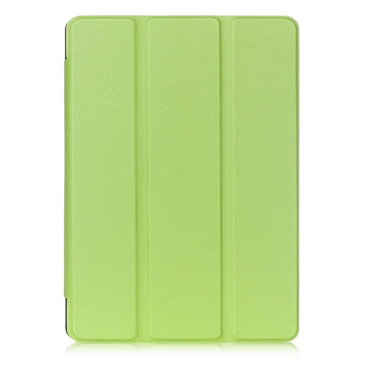 Litchi Textur Intelligente Wake / Sleep Tri-fold Stehen Schützende Leder Smart Gehäuse Für Ipad 9.7 (2017) - Grün-2