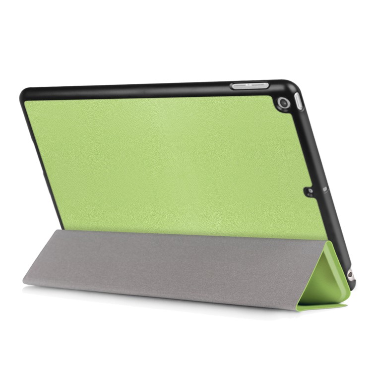 Litchi Textur Intelligente Wake / Sleep Tri-fold Stehen Schützende Leder Smart Gehäuse Für Ipad 9.7 (2017) - Grün-6