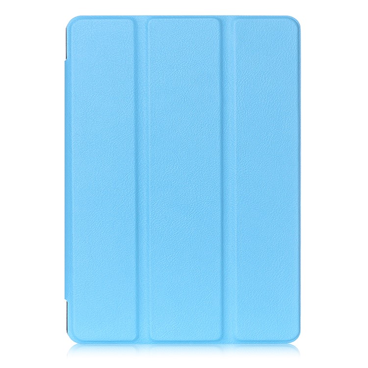 Litchi Texture Auto-wake/sleep Protective Leather Shell with Tri-fold Stand for iPad 9.7 (2018) / 9.7 (2017) - Baby Blue-2