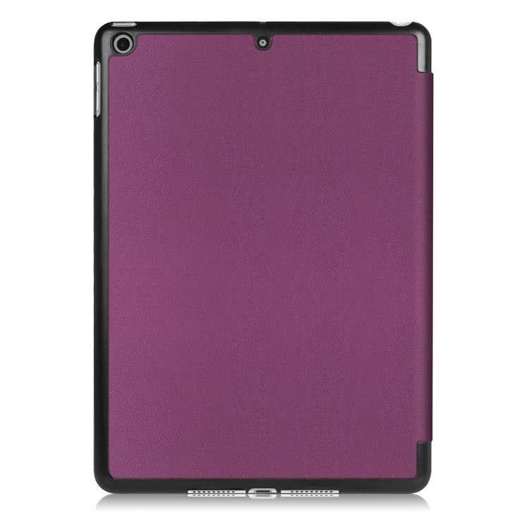 Litchi Skin Auto-wake/sleep Protective Leather Tablet Shell with Tri-fold Stand for iPad 9.7 (2018) / 9.7 (2017) - Purple-3
