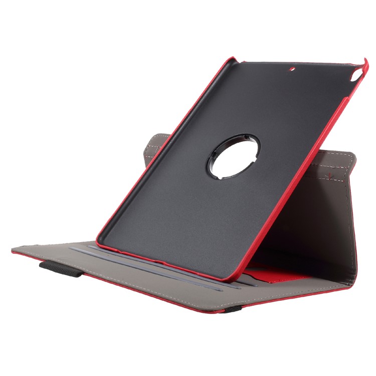 360 Degree Rotary Stand Leather Jeans Cloth Texture Tablet Case for iPad Pro 10.5-inch (2017) - Red-7