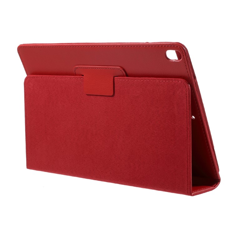 Litchi Texture Auto-wake/sleep Stand Protective Leather Cover for iPad Pro 10.5 (2017) - Red-5