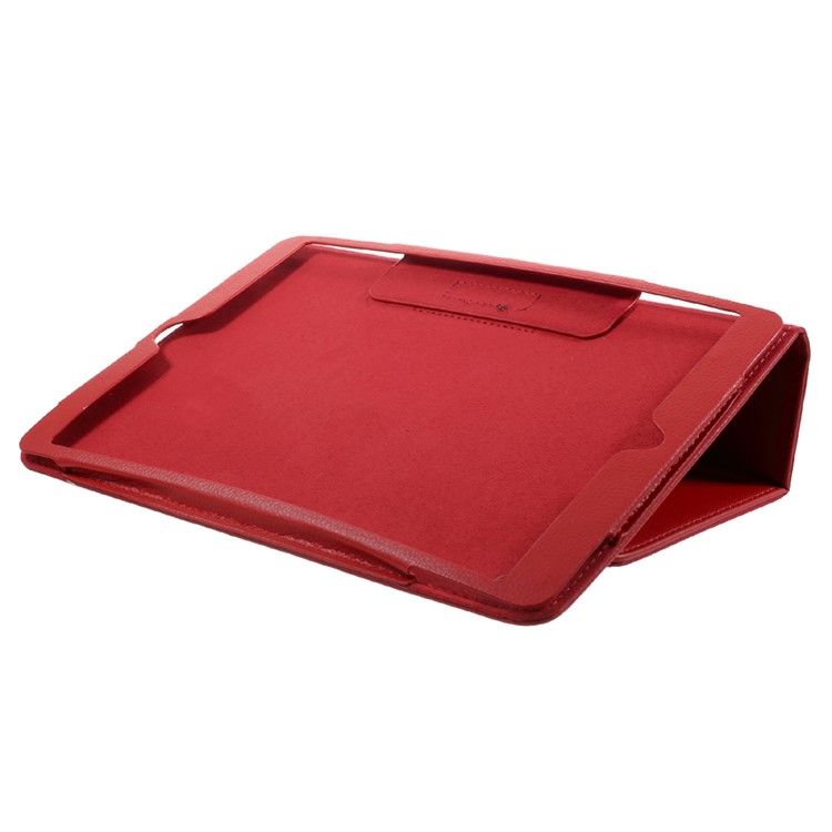 Litchi Texture Auto-wake/sleep Stand Protective Leather Cover for iPad Pro 10.5 (2017) - Red-6