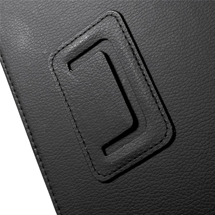 Litchi Skin Auto-wake/sleep Stand Protective Leather Cover for iPad Air 10.5 (2019) / Pro 10.5 (2017) - Black-8