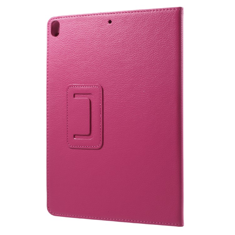litchi texture auto-Wake/Sleep stand protecteur de cuir Shell pour iPad Pro 10,5(2017) - Rose-2