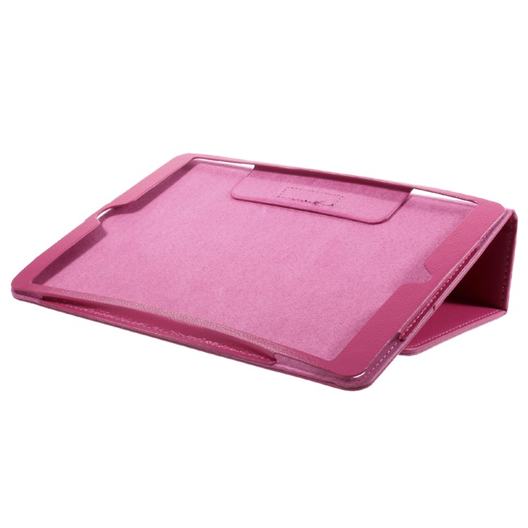 litchi texture auto-Wake/Sleep stand protecteur de cuir Shell pour iPad Pro 10,5(2017) - Rose-5