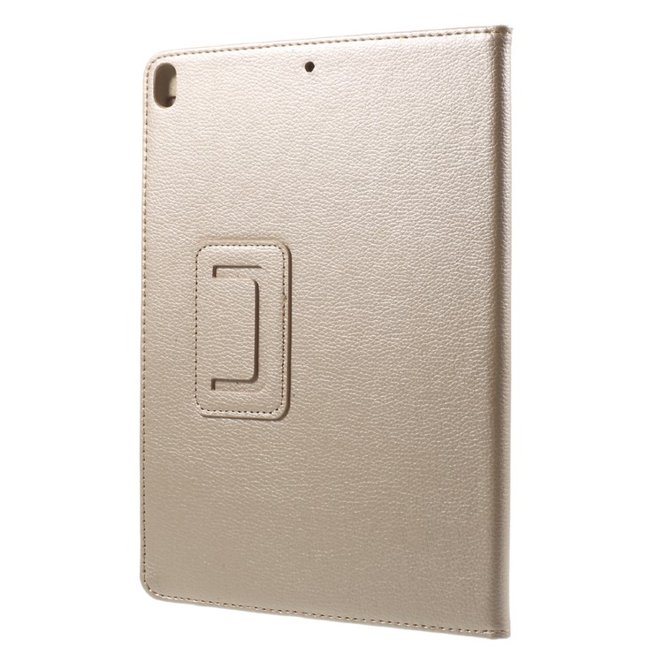 Litchi Texture Auto-wake/sleep Stand Protective Flip Leather Cover for iPad Air 10.5 (2019) / Pro 10.5 (2017) - Gold-2